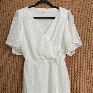 Pink Lily White dress. Size Medium.